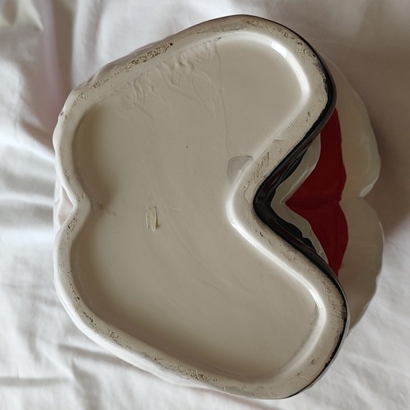 VINTAGE SHARE THE JOY CERAMIC SANTA CHRISTMAS COOKIE JAR - Picture 6 of 6